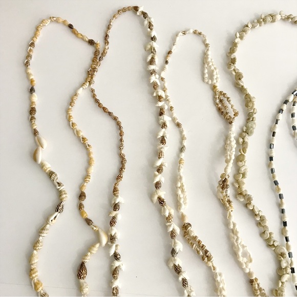 True Vintage Lei Small Conch Cowrie Snail Shell Lay Necklaces Lot Bundle Set 5 - Picture 5 of 14